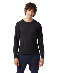 Champion CD200 - Unisex Long-Sleeve Garment Dyed T-Shirt Black