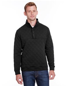 J. America JA8890 - Adult Quilted Snap Pullover Black