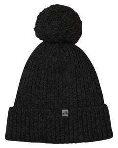 J. America 5009JA - Swap-a-Pom Knit Hat Black