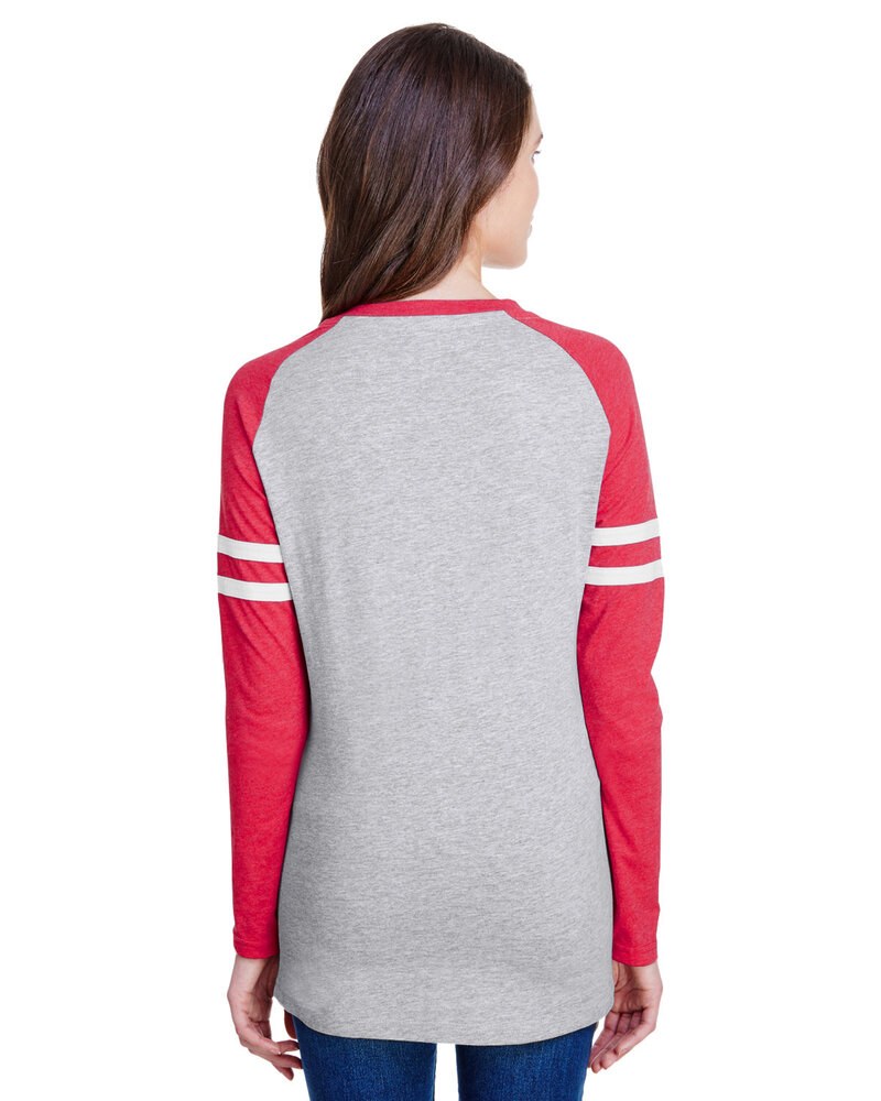 LAT 3534 - Ladies Gameday Mash-Up Long Sleeve Fine Jersey T-Shirt
