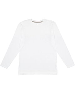 LAT 6918 - Men's Fine Jersey Long-Sleeve White/Titanium