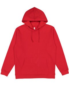 LAT 6926 - Adult Pullover Fleece Hoodie Red