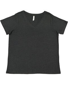 LAT 3817 - Ladies Curvy V-Neck Fine Jersey T-Shirt Vintage Smoke