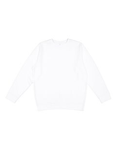 LAT 6925 - Unisex Elevated Fleece Sweatshirt White