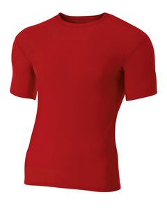 A4 NB3130 - Youth Short Sleeve Compression T-Shirt Scarlet