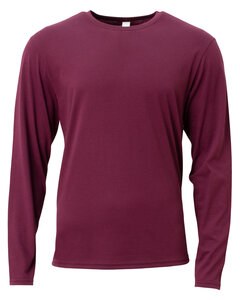 A4 NB3029 - Youth Long Sleeve Softek T-Shirt Maroon