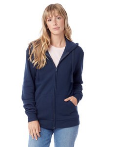 Alternative Apparel 8805PF - Unisex Eco-Cozy Fleece Zip Hooded Sweatshirt Midnight Navy