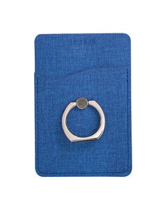 Leeman LG-9397 - RFID Phone Pocket With Metal Ring Phone Stand Blue