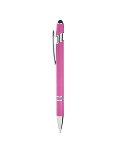 CORE365 CE052 - Rubberized Aluminum Click Stylus Pen Charity Pink