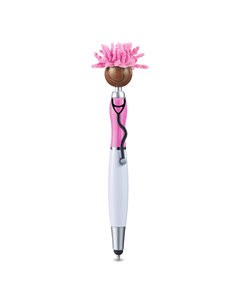 MopToppers P173 - Screen Cleaner With Stethoscope Stylus Pen Pink