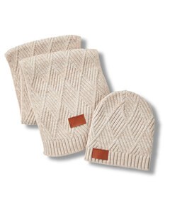 Leeman LG911 - Trellis Knit Bundle And Go Gift Set Oatmeal