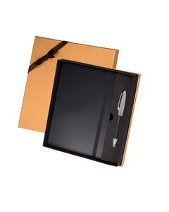 Leeman LG-9309 - Tuscany Journal And Pen Gift Set Black