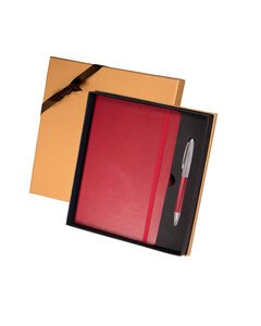 Leeman LG-9309 - Tuscany Journal And Pen Gift Set Red