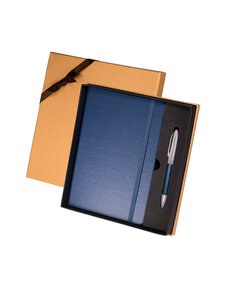 Leeman LG-9309 - Tuscany Journal And Pen Gift Set Navy Blue