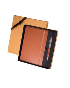 Leeman LG-9309 - Tuscany Journal And Pen Gift Set Tan