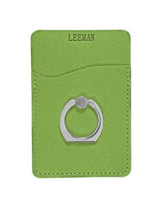 Leeman LG-9378 - Tuscany Card Holder With Metal Ring Phone Stand Lime Green
