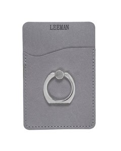 Leeman LG-9378 - Tuscany Card Holder With Metal Ring Phone Stand Gray