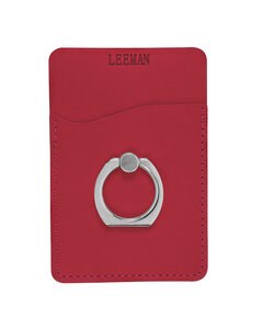 Leeman LG-9378 - Tuscany Card Holder With Metal Ring Phone Stand Red