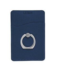 Leeman LG-9378 - Tuscany Card Holder With Metal Ring Phone Stand Navy Blue