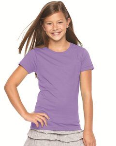 LAT 2616 - Girls Fine Jersey Longer Length T-Shirt