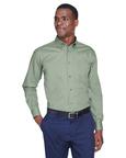 Harriton M500 - Men's Easy Blend Long-Sleeve Twill Shirt with Stain-Release