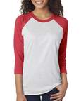 Next Level 6051 - Unisex Tri-Blend Three-Quarter Sleeve Raglan Tee