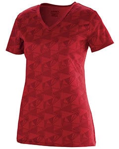Augusta 1792 - Ladies Wicking Printed Polyester Short-Sleeve T-Shirt