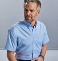 RUSSELL COLLECTION JZ933 - MENS SHORT SLEEVE CLASSIC OXFORD SHIRT