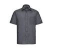 RUSSELL COLLECTION JZ935 - MENS SHORT SLEEVE CLASSIC POLYCOTTON POPLIN SHIRT