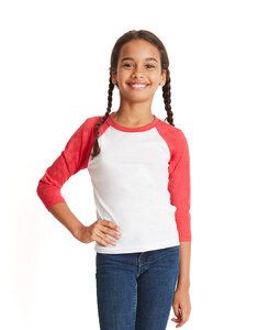 Next Level NL3352 - Youth CVC 3/4 Sleeve Raglan Tee